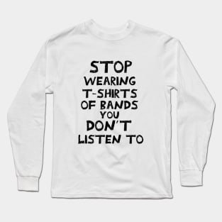 Bands that you don´t listen to/ light background Long Sleeve T-Shirt